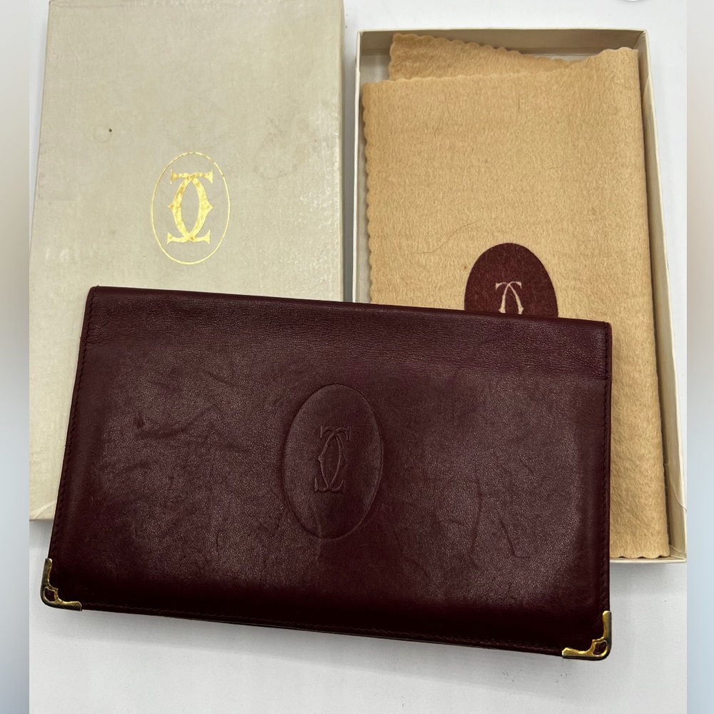 Cartier Burgundy Leather Wallet